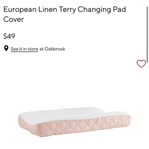 Pottery Barn changing pad - pink/ white